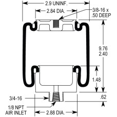 Air Spring Assembly - Kenworth Cab Suspension / Truck